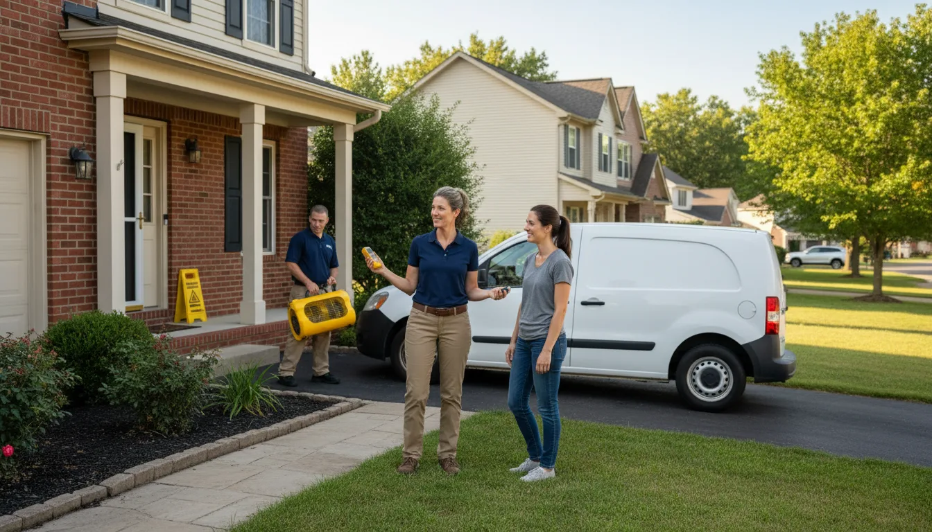 Residential water damage restoration in Metcalf, IL